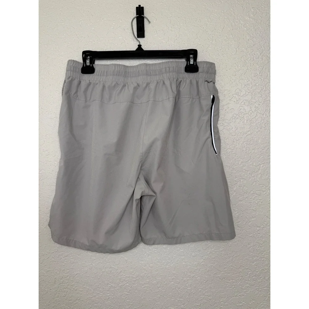 Layer 8 Mens Q-Wick Dry Athletic Shorts Gray‎ Elastic Waist Size Large L 36-38